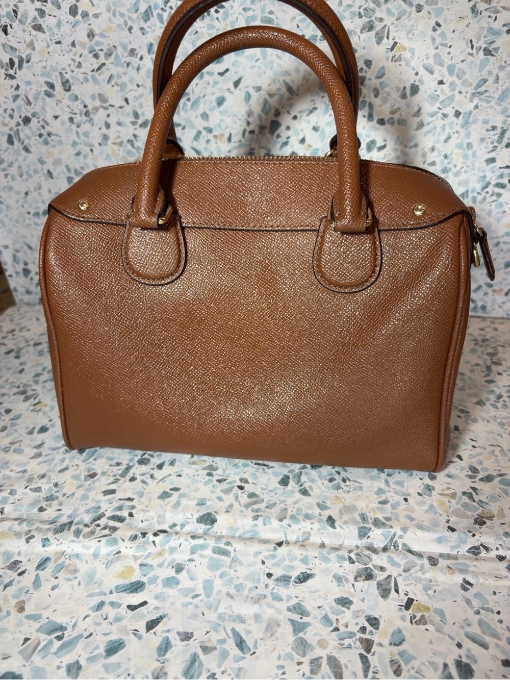 Coach F32202 Mini Bennett Satchel Saddle Brown Crossgrain Leather Bag Hangtag - Picture 4 of 7